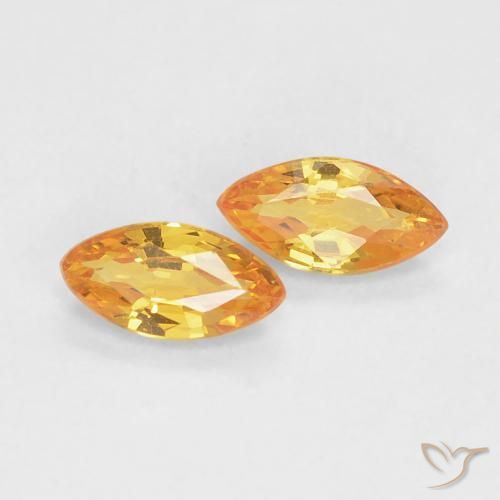 0.37 ct natürliche Orange-Gold Saphir-Edelsteine, Marquise, VVS