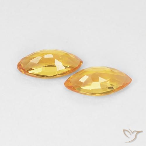 0.37 ct natürliche Orange-Gold Saphir-Edelsteine, Marquise, VVS