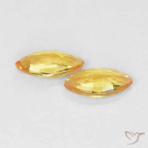 0.35 ct natürliche Mittelgold Saphir-Edelsteine, Marquise, VVS