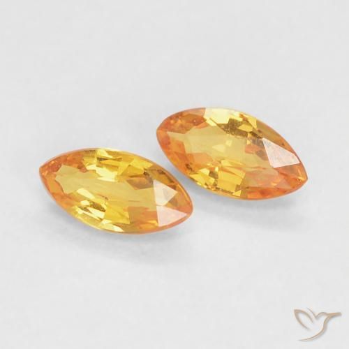 0.41 ct natürliche Mittelorange Saphir-Edelsteine, Marquise, VVS