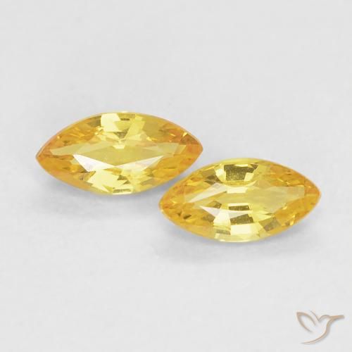 0.40ctw Natürlicher Golden Saphir, Marquise, VVS
