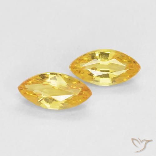 0.40 ct natürliche Golden Saphir-Edelsteine, Marquise, VVS