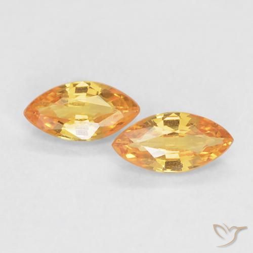 0.37ctw Natürlicher Orange-Gold Saphir, Marquise, VVS