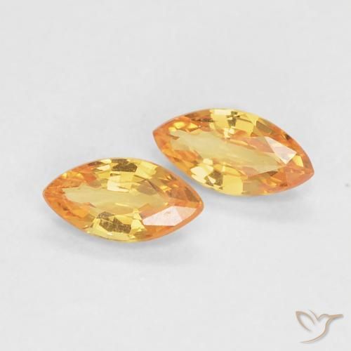 0.37 ct natürliche Orange-Gold Saphir-Edelsteine, Marquise, VVS