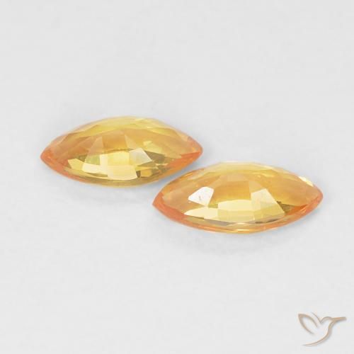 0.37 ct natürliche Orange-Gold Saphir-Edelsteine, Marquise, VVS