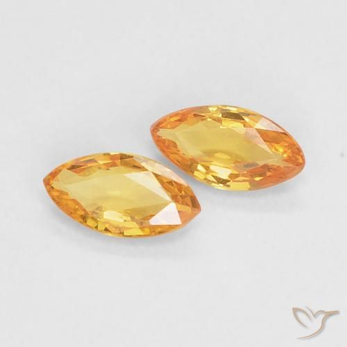 0.34ctw Natürlicher Orange-Gold Saphir, Marquise, VVS