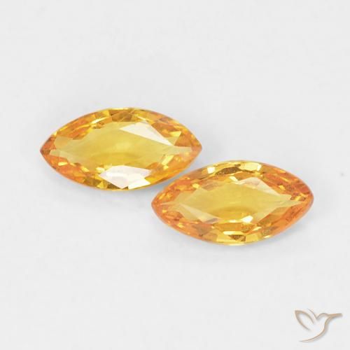 0.34 ct natürliche Orange-Gold Saphir-Edelsteine, Marquise, VVS