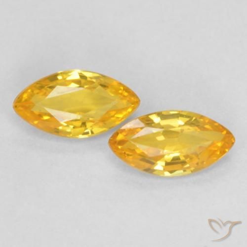 0.34ctw Natürlicher Helles Gold Saphir, Marquise, VS