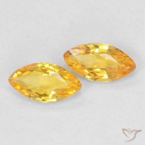 0.34 ct natürliche Helles Gold Saphir-Edelsteine, Marquise, VS