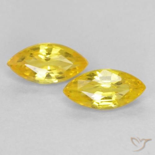 0.42 ct natürliche Mittelgelb Saphir-Edelsteine, Marquise, VVS-VS
