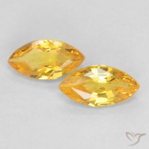 0.38ctw Natürlicher Helles Gold Saphir, Marquise, VS