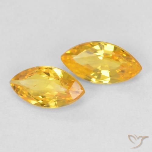 0.38 ct natürliche Helles Gold Saphir-Edelsteine, Marquise, VS