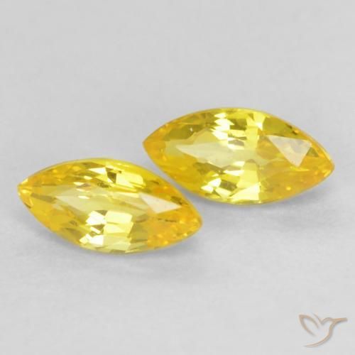 0.44 ct natürliche Mittelgelb Saphir-Edelsteine, Marquise, VVS-VS