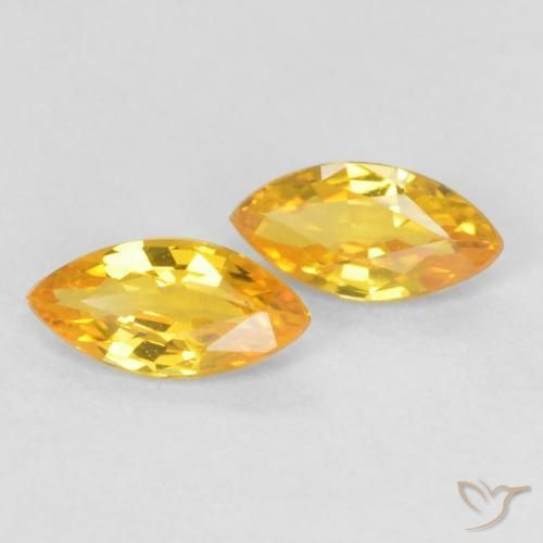 0.33 ct natürliche Mittleres Gold Saphir-Edelsteine, Marquise, VS