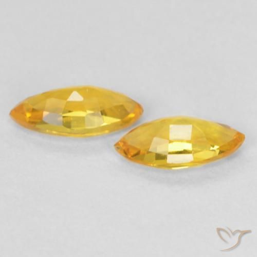 0.33 ct natürliche Mittleres Gold Saphir-Edelsteine, Marquise, VS