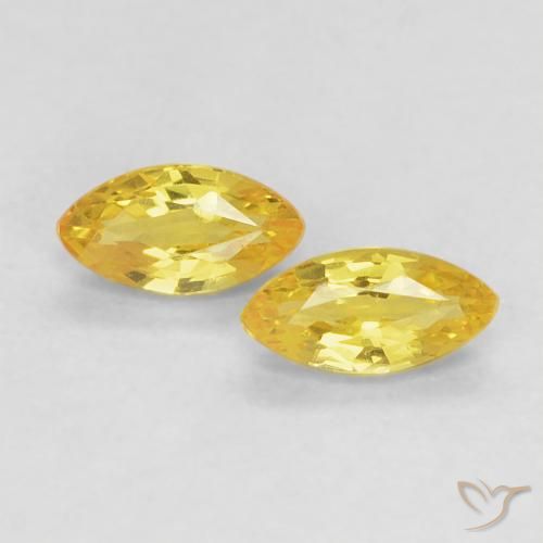 0.38ctw Natürlicher Toskana Gelb Saphir, Marquise, VVS