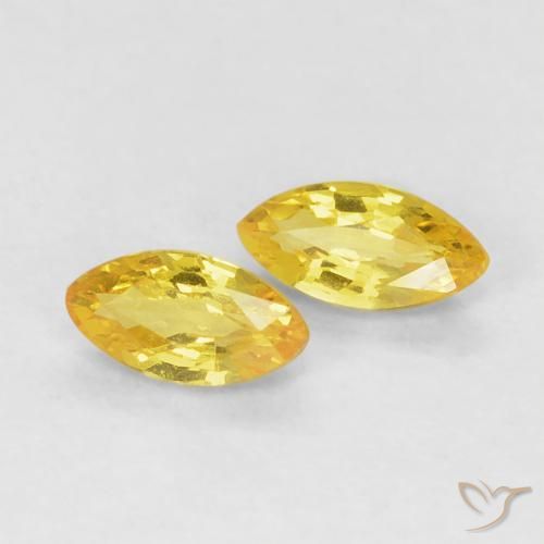 0.38 ct natürliche Toskana Gelb Saphir-Edelsteine, Marquise, VVS