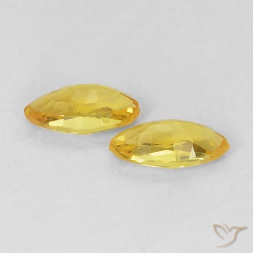 0.38 ct natürliche Toskana Gelb Saphir-Edelsteine, Marquise, VVS