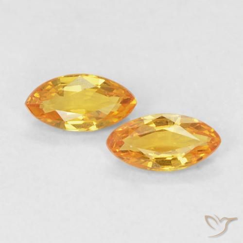 0.34 ct natürliche Mittelorange Saphir-Edelsteine, Marquise, VVS