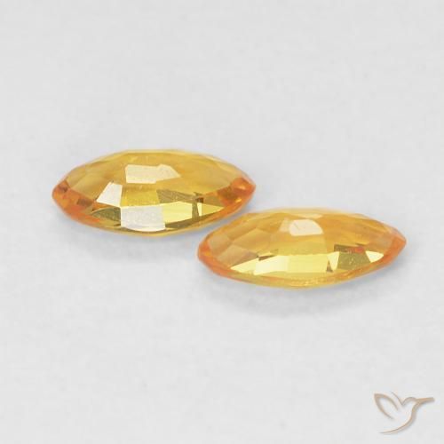 0.34 ct natürliche Mittelorange Saphir-Edelsteine, Marquise, VVS