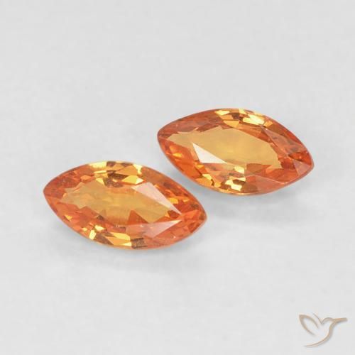 0.36 ct natürliche Amber Orange Saphir-Edelsteine, Marquise, VVS