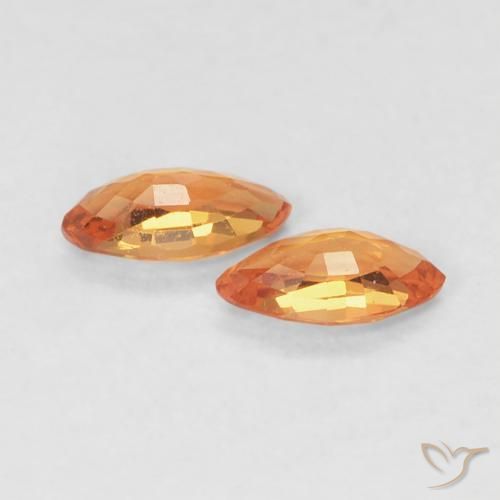 0.36 ct natürliche Amber Orange Saphir-Edelsteine, Marquise, VVS