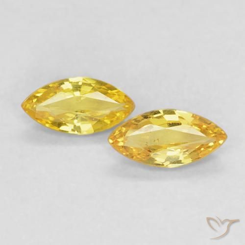 0.31ctw Natürlicher Toskana Gelb Saphir, Marquise, VVS-VS