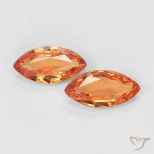 0.34ctw Natürlicher Feuerorange Saphir, Marquise, VVS-VS