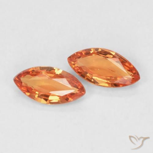 0.34 ct natürliche Feuerorange Saphir-Edelsteine, Marquise, VVS-VS