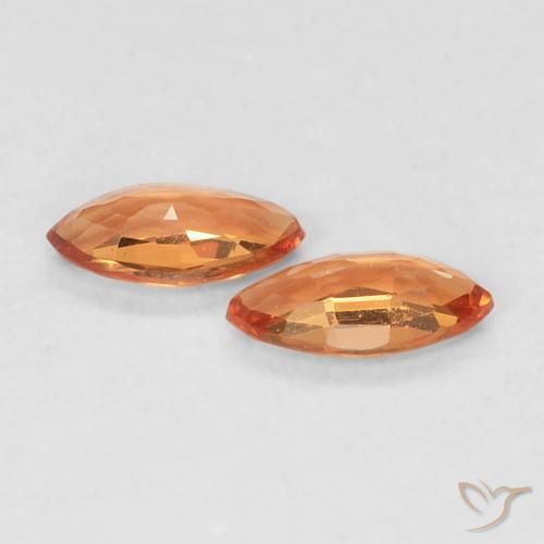 0.34 ct natürliche Feuerorange Saphir-Edelsteine, Marquise, VVS-VS