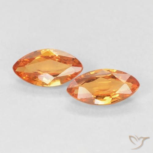 0.39 ct natürliche Mittelorange Saphir-Edelsteine, Marquise, VVS