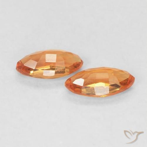 0.39 ct natürliche Mittelorange Saphir-Edelsteine, Marquise, VVS
