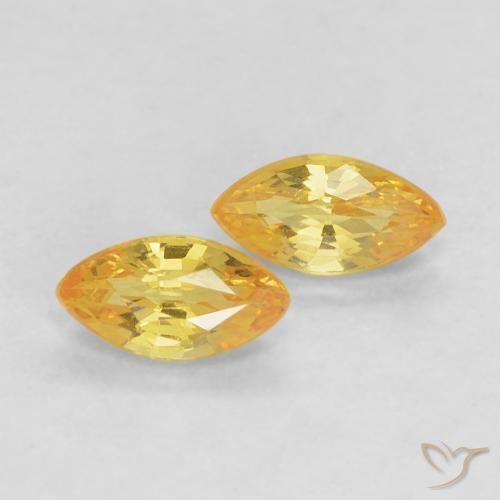 0.40 ct natürliche Toskana Gelb Saphir-Edelsteine, Marquise, VVS