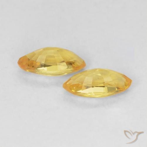 0.40 ct natürliche Toskana Gelb Saphir-Edelsteine, Marquise, VVS