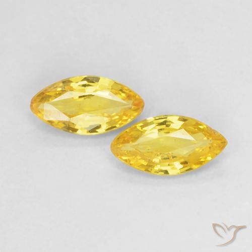 0.32ctw Natürlicher Mittelgelb Saphir, Marquise, VS