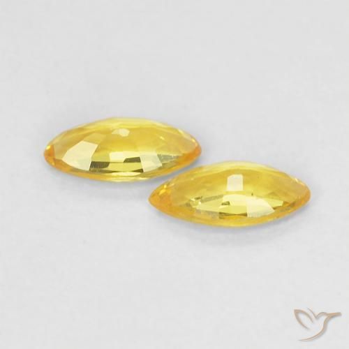 0.32 ct natürliche Mittelgelb Saphir-Edelsteine, Marquise, VS