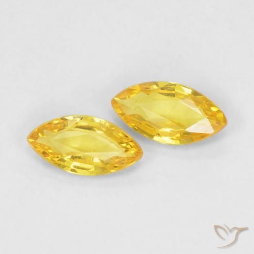 0.34 ct natürliche Helles Honiggelb Saphir-Edelsteine, Marquise, VS