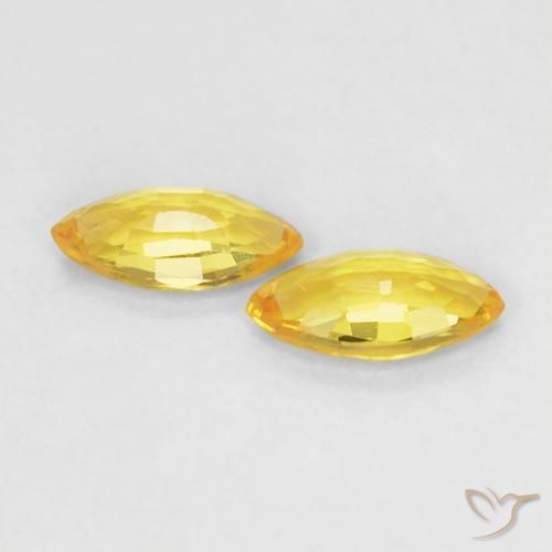 0.34 ct natürliche Helles Honiggelb Saphir-Edelsteine, Marquise, VS
