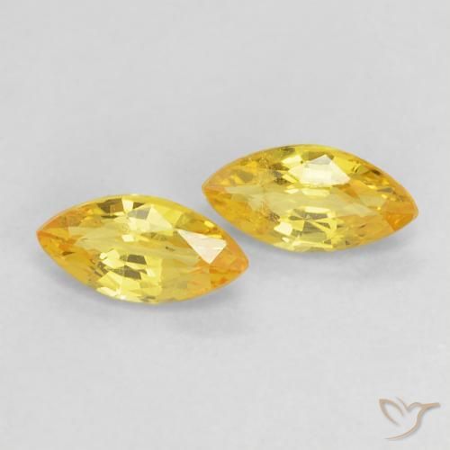 0.42 ct natürliche Mittelgelb Saphir-Edelsteine, Marquise, VS