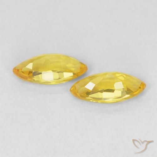 0.42 ct natürliche Mittelgelb Saphir-Edelsteine, Marquise, VS
