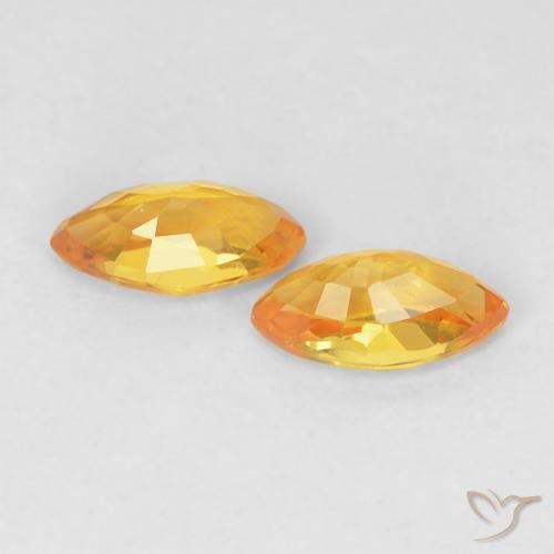 0.44 ct natürliche Mittelorange Saphir-Edelsteine, Marquise, VS
