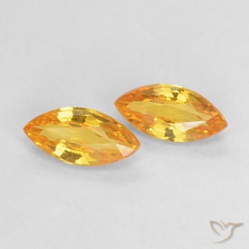 0.37 ct natürliche Orange-Gold Saphir-Edelsteine, Marquise, VVS-VS