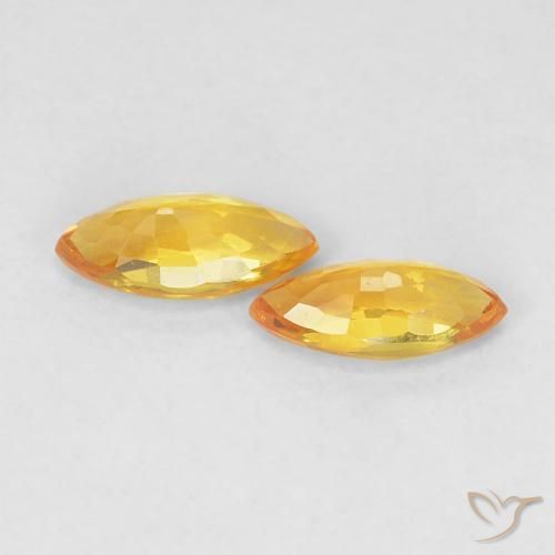 0.37 ct natürliche Orange-Gold Saphir-Edelsteine, Marquise, VVS-VS
