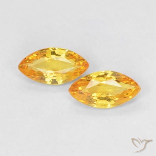 0.37ctw Natürlicher Mittelgold Saphir, Marquise, VVS-VS