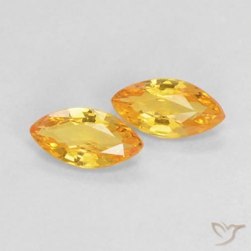0.37 ct natürliche Mittelgold Saphir-Edelsteine, Marquise, VVS-VS