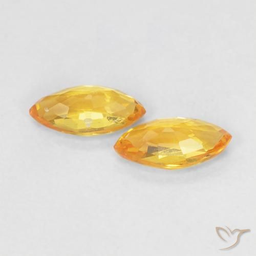 0.37 ct natürliche Mittelgold Saphir-Edelsteine, Marquise, VVS-VS