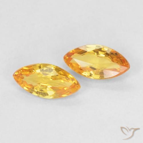 0.38 ct natürliche Orange-Gold Saphir-Edelsteine, Marquise, VVS-VS