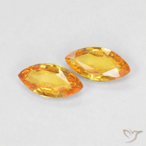 0.34 ct natürliche Orange-Gold Saphir-Edelsteine, Marquise, VVS-VS