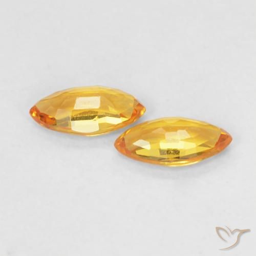 0.34 ct natürliche Orange-Gold Saphir-Edelsteine, Marquise, VVS-VS