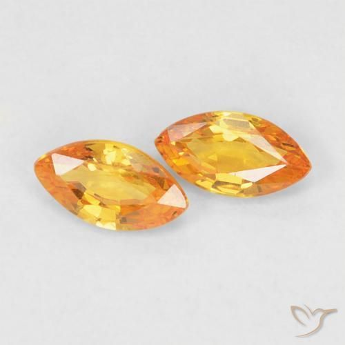 0.41 ct natürliche Mittelorange Saphir-Edelsteine, Marquise, VVS-VS